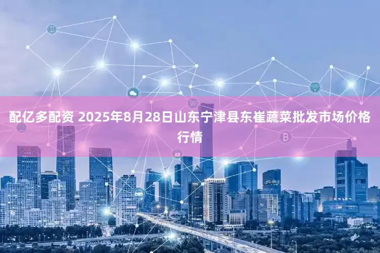 配亿多配资 2025年8月28日山东宁津县东崔蔬菜批发市场价格行情